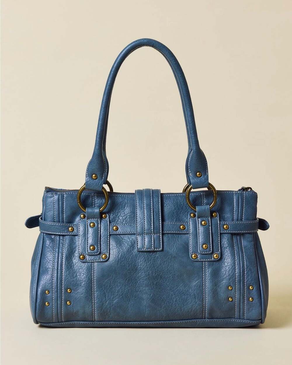 BDG Karlie Lock Shoulder Bag in Blue with Charm NWT - Picture 7 of 8
